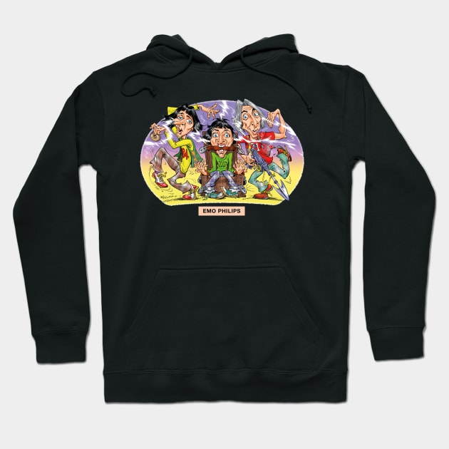 Emo Philips Hoodie by PLAYDIGITAL2020